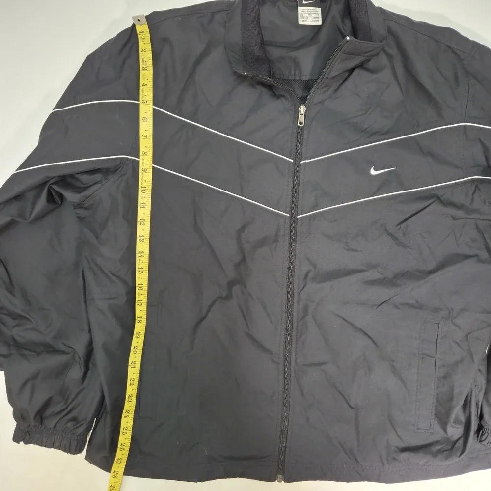 Nike Sport Culture Full Zip Golf Windbreaker Swoosh Mesh Lined Men's Black 2XL